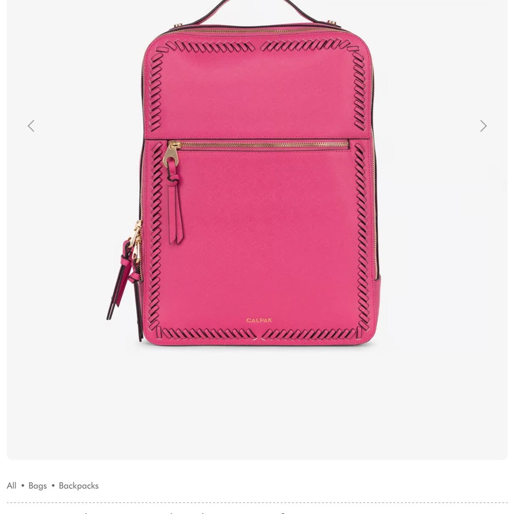 Calpak Pink Backpack Sleek Design